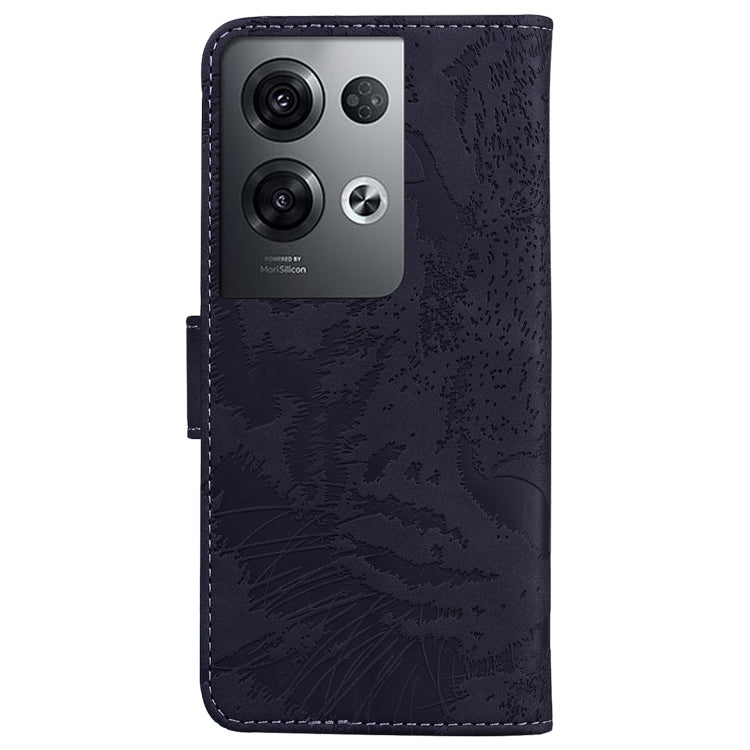 For OPPO Reno8 Pro Tiger Embossing Pattern Flip Leather Phone Case