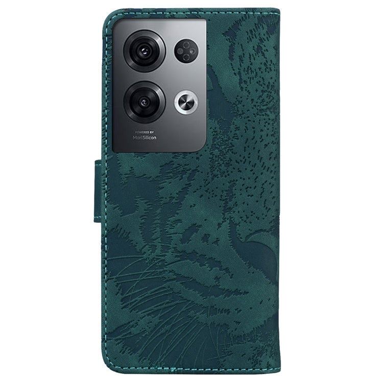 For OPPO Reno8 Pro Tiger Embossing Pattern Flip Leather Phone Case