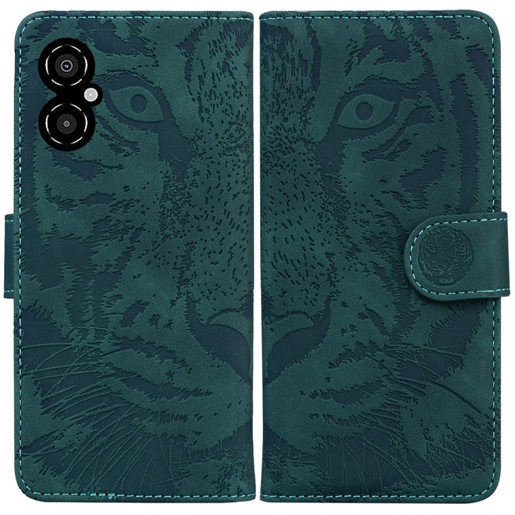 For Xiaomi Poco M4 5G Tiger Embossing Pattern Flip Leather Phone Case
