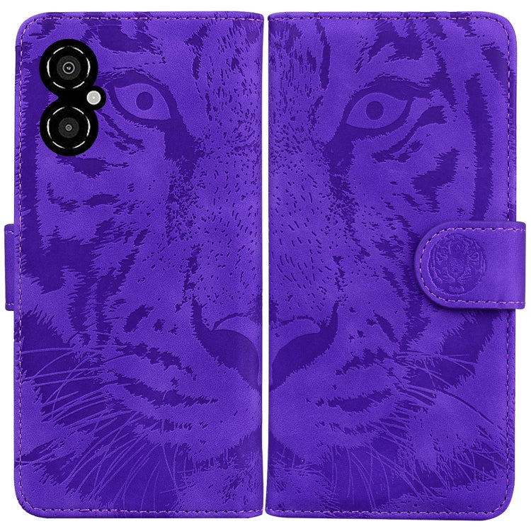 For Xiaomi Poco M4 5G Tiger Embossing Pattern Flip Leather Phone Case