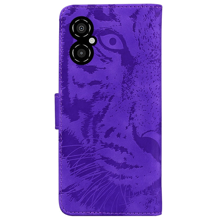 For Xiaomi Poco M4 5G Tiger Embossing Pattern Flip Leather Phone Case