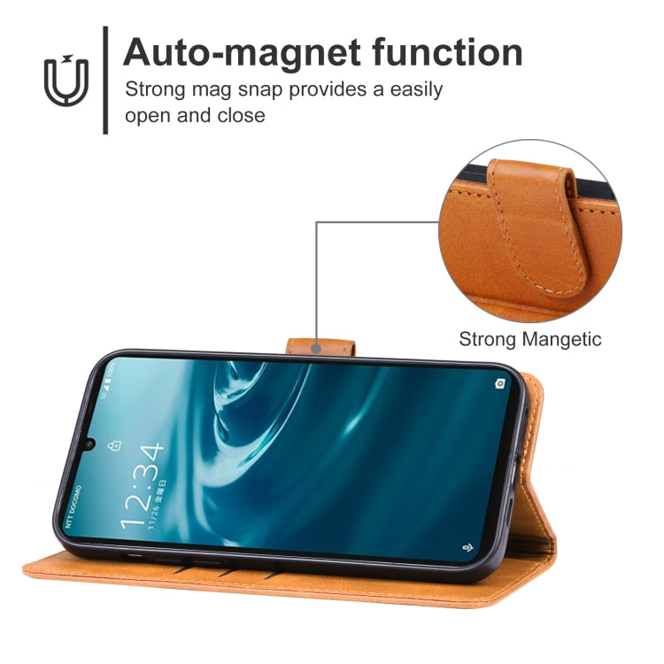 For Sharp Aquos Sense6s Leather Phone Case
