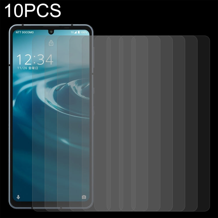 For Sharp Aquos Sense6s 10pcs 0.26mm 9H 2.5D Tempered Glass Film