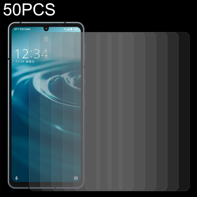 For Sharp Aquos Sense6s 50pcs 0.26mm 9H 2.5D Tempered Glass Film