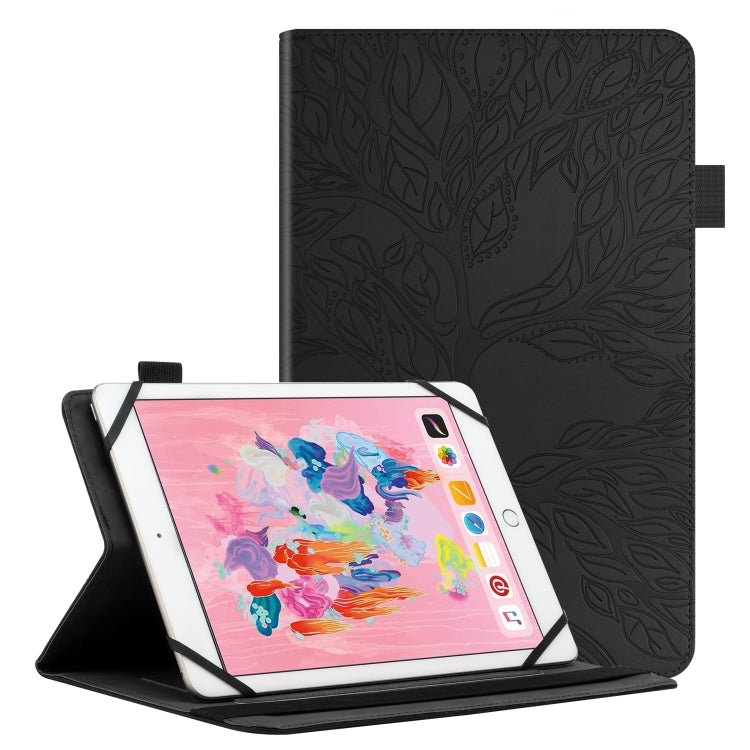 For 8 inch Life Tree Pattern Flip Universal Leather Tablet Case