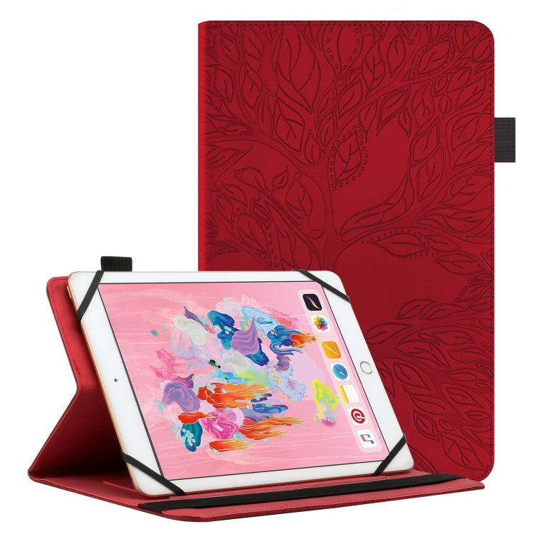 For 8 inch Life Tree Pattern Flip Universal Leather Tablet Case