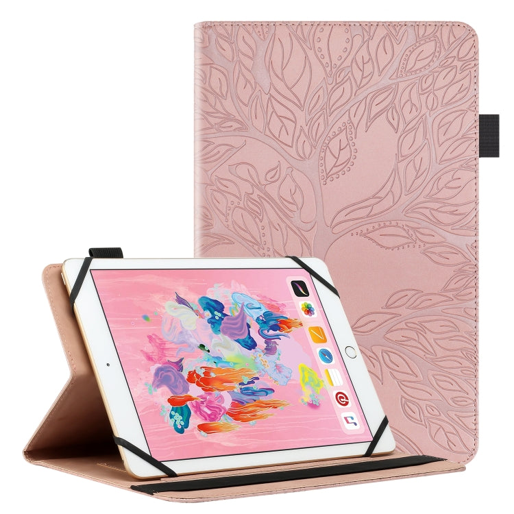 For 8 inch Life Tree Pattern Flip Universal Leather Tablet Case