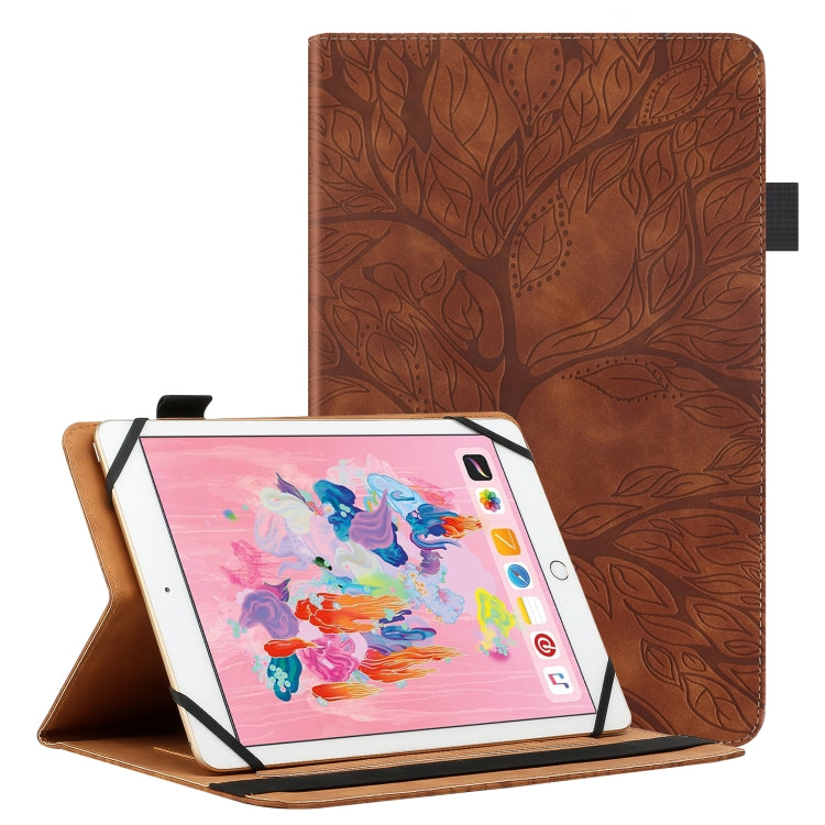 For 8 inch Life Tree Pattern Flip Universal Leather Tablet Case