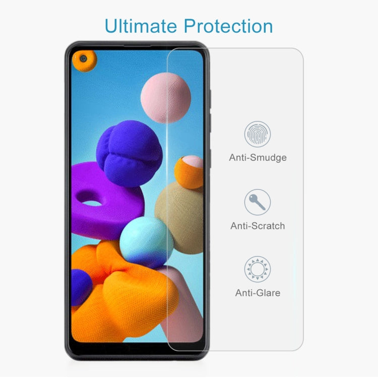 For Galaxy A21 0.26mm 9H Surface Hardness 2.5D Explosion-proof Tempered Glass Half Screen Film