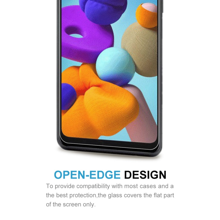 For Galaxy A21 0.26mm 9H Surface Hardness 2.5D Explosion-proof Tempered Glass Half Screen Film