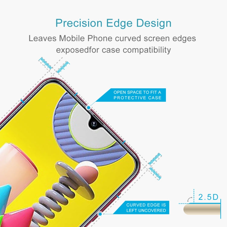 For Galaxy M31 0.26mm 9H Surface Hardness 2.5D Explosion-proof Tempered Glass Half Screen Film