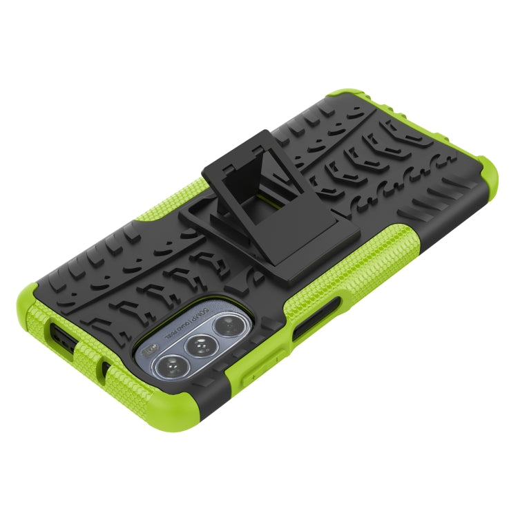 For Motorola Moto G62 5G Tire Texture TPU + PC Phone Case with Holder