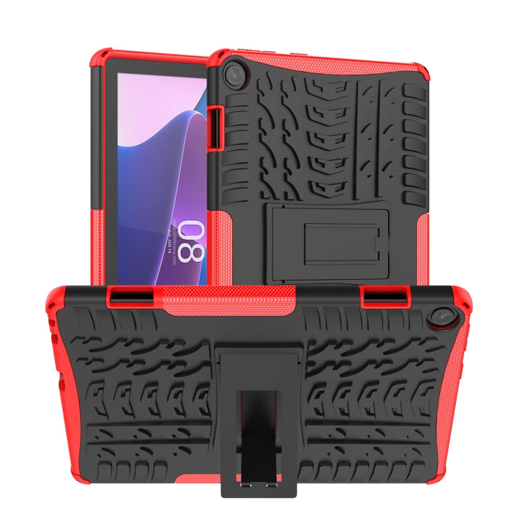 For Lenovo Tab M10 3rd Gen Tire Texture TPU + PC Tablet Case with Holder