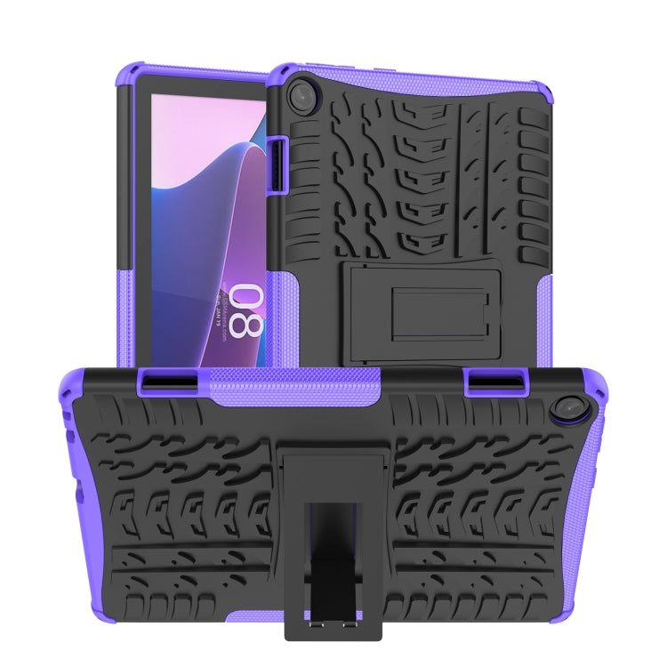 For Lenovo Tab M10 3rd Gen Tire Texture TPU + PC Tablet Case with Holder