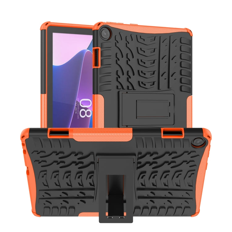 For Lenovo Tab M10 3rd Gen Tire Texture TPU + PC Tablet Case with Holder