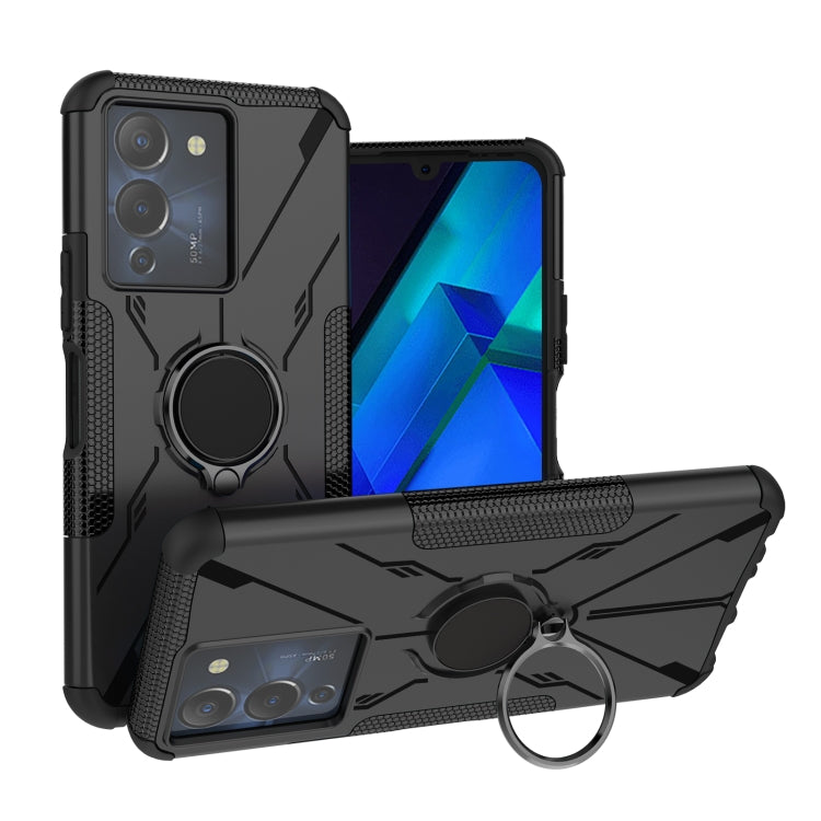 For Infinix Note 12 G96 Armor Bear Shockproof PC + TPU Phone Case with Ring
