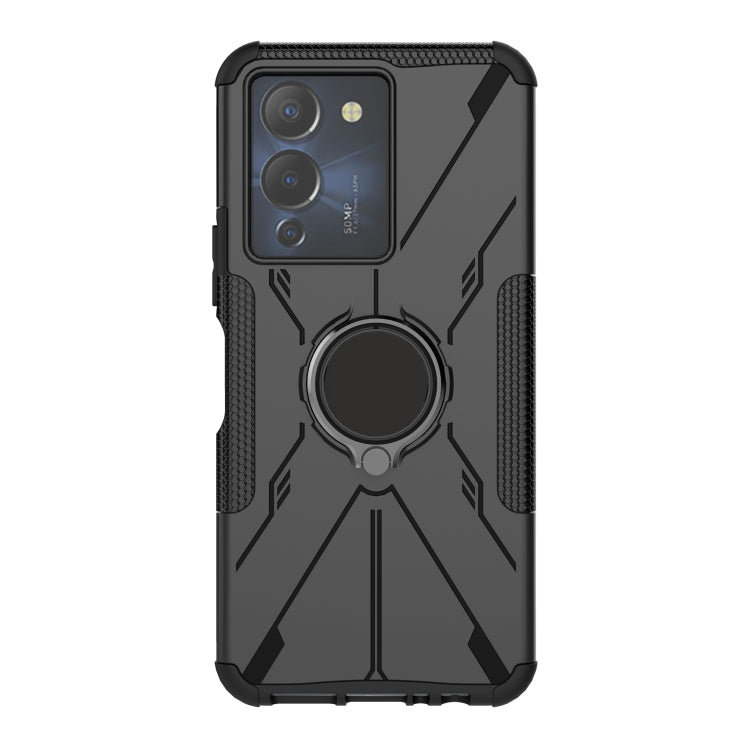 For Infinix Note 12 G96 Armor Bear Shockproof PC + TPU Phone Case with Ring