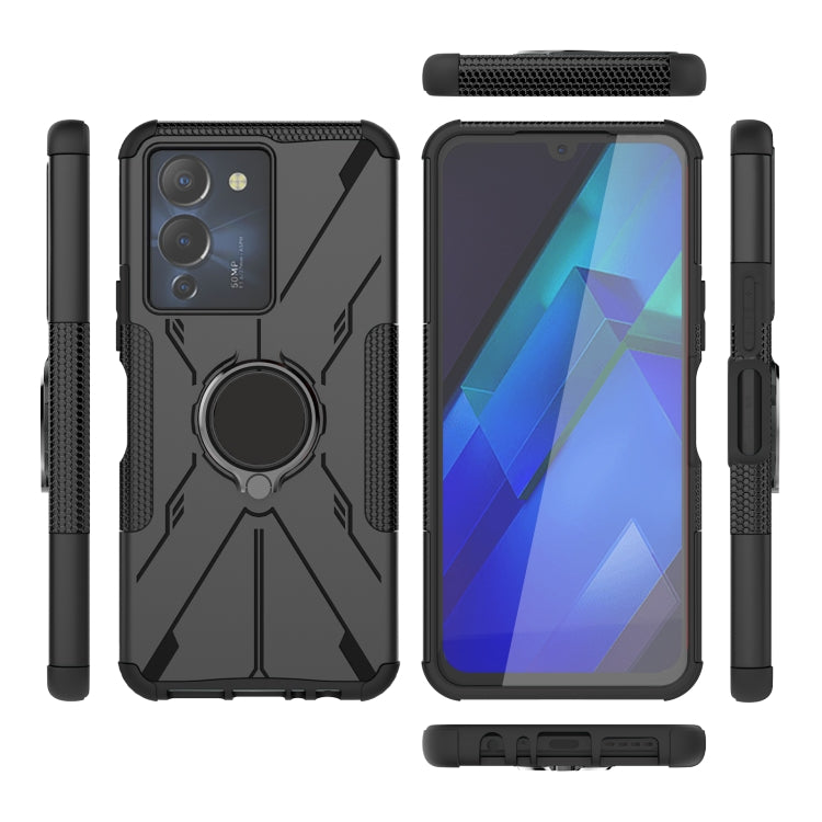 For Infinix Note 12 G96 Armor Bear Shockproof PC + TPU Phone Case with Ring