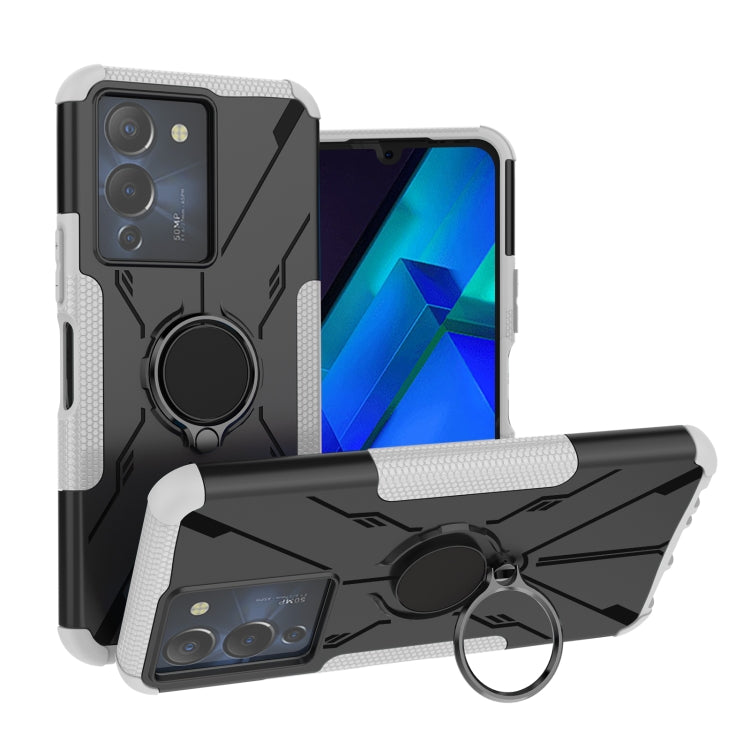For Infinix Note 12 G96 Armor Bear Shockproof PC + TPU Phone Case with Ring