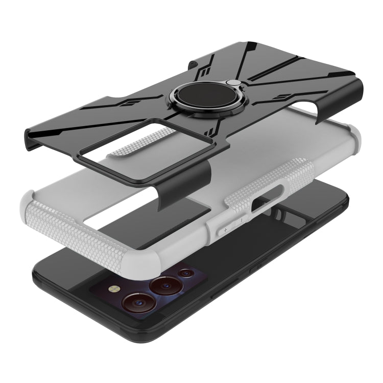 For Infinix Note 12 G96 Armor Bear Shockproof PC + TPU Phone Case with Ring