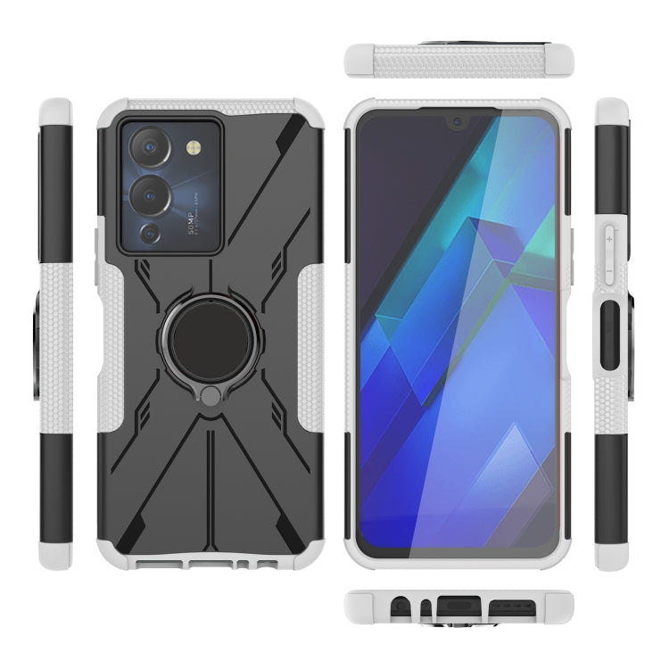 For Infinix Note 12 G96 Armor Bear Shockproof PC + TPU Phone Case with Ring