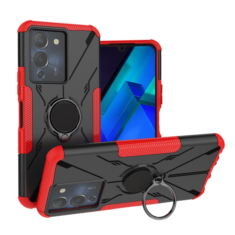 For Infinix Note 12 G96 Armor Bear Shockproof PC + TPU Phone Case with Ring