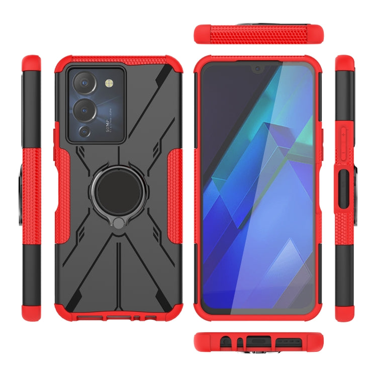 For Infinix Note 12 G96 Armor Bear Shockproof PC + TPU Phone Case with Ring