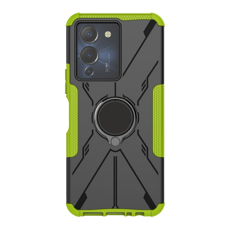 For Infinix Note 12 G96 Armor Bear Shockproof PC + TPU Phone Case with Ring