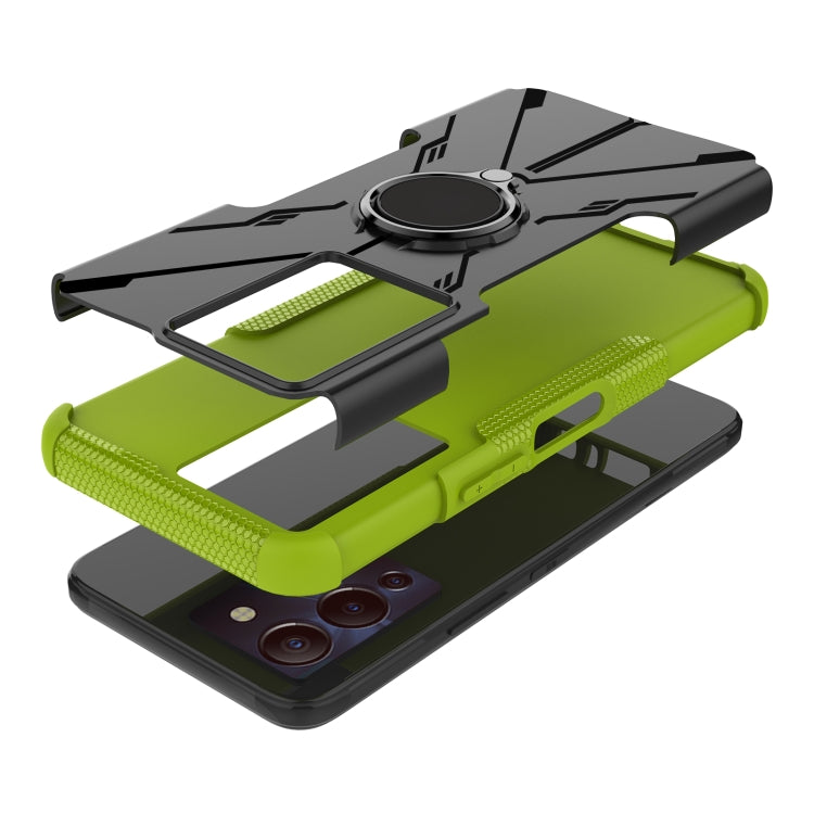 For Infinix Note 12 G96 Armor Bear Shockproof PC + TPU Phone Case with Ring