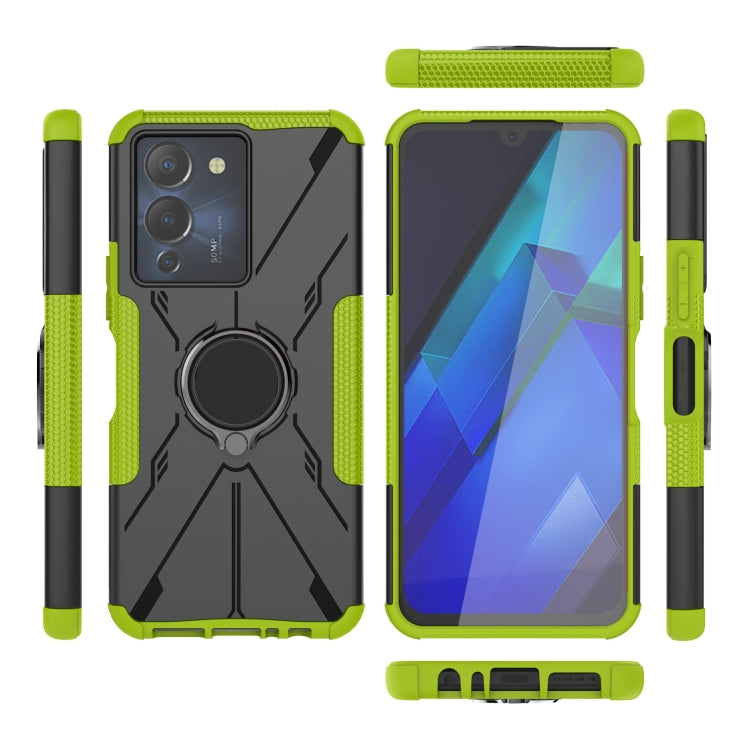 For Infinix Note 12 G96 Armor Bear Shockproof PC + TPU Phone Case with Ring