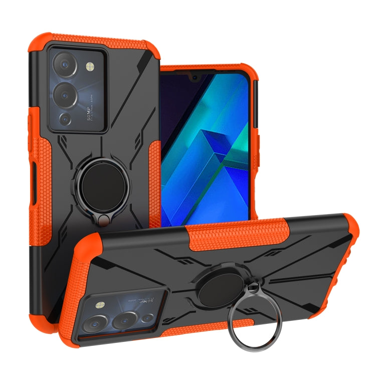For Infinix Note 12 G96 Armor Bear Shockproof PC + TPU Phone Case with Ring