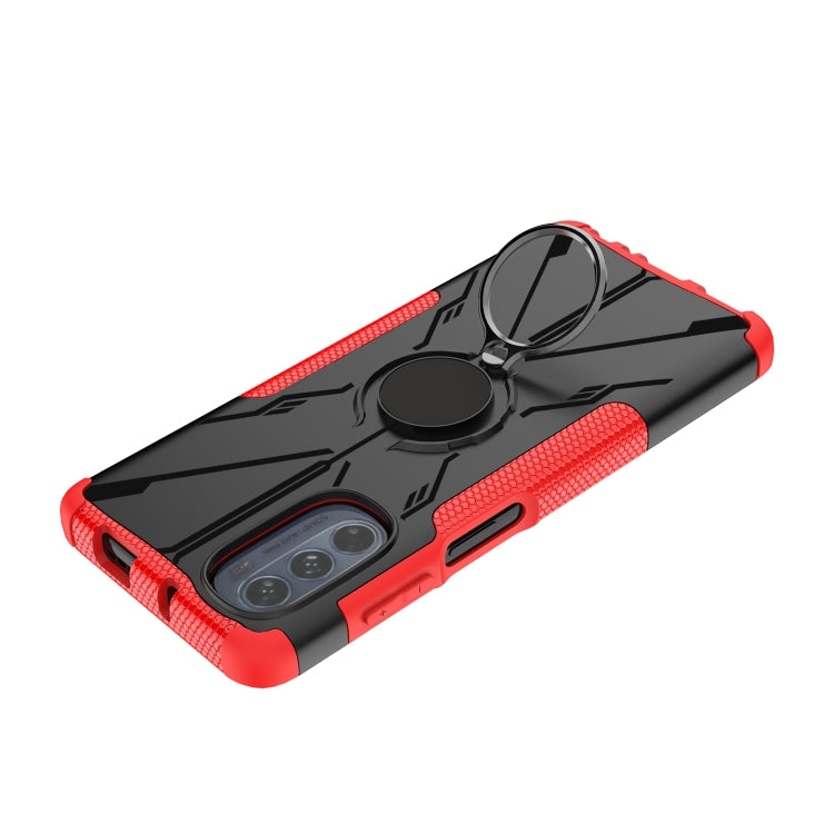 For Motorola Moto G62 5G Armor Bear Shockproof PC + TPU Phone Case with Ring
