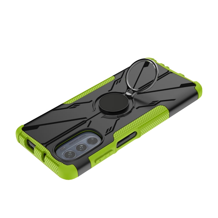 For Motorola Moto G62 5G Armor Bear Shockproof PC + TPU Phone Case with Ring