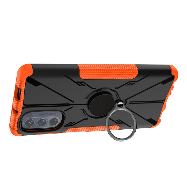 For Motorola Moto G62 5G Armor Bear Shockproof PC + TPU Phone Case with Ring