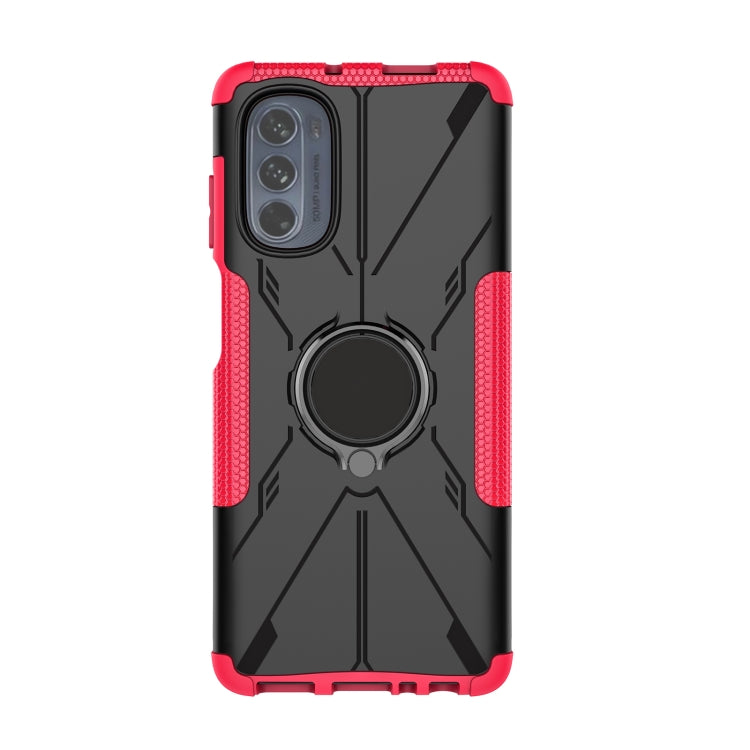 For Motorola Moto G62 5G Armor Bear Shockproof PC + TPU Phone Case with Ring