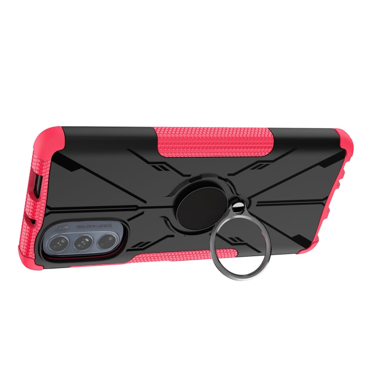 For Motorola Moto G62 5G Armor Bear Shockproof PC + TPU Phone Case with Ring