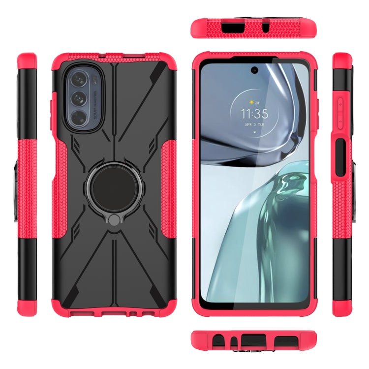 For Motorola Moto G62 5G Armor Bear Shockproof PC + TPU Phone Case with Ring