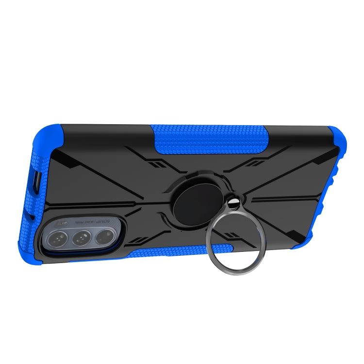 For Motorola Moto G62 5G Armor Bear Shockproof PC + TPU Phone Case with Ring