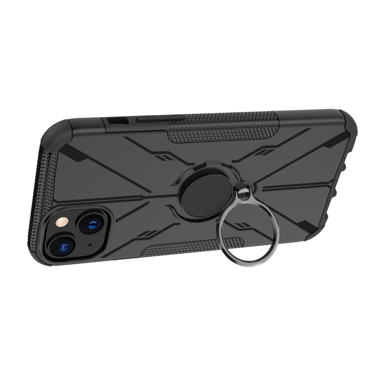 For iPhone 14 Plus Armor Bear Shockproof PC + TPU Phone Case with Ring