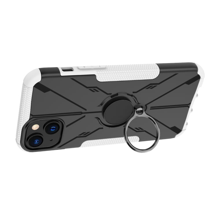 For iPhone 14 Plus Armor Bear Shockproof PC + TPU Phone Case with Ring