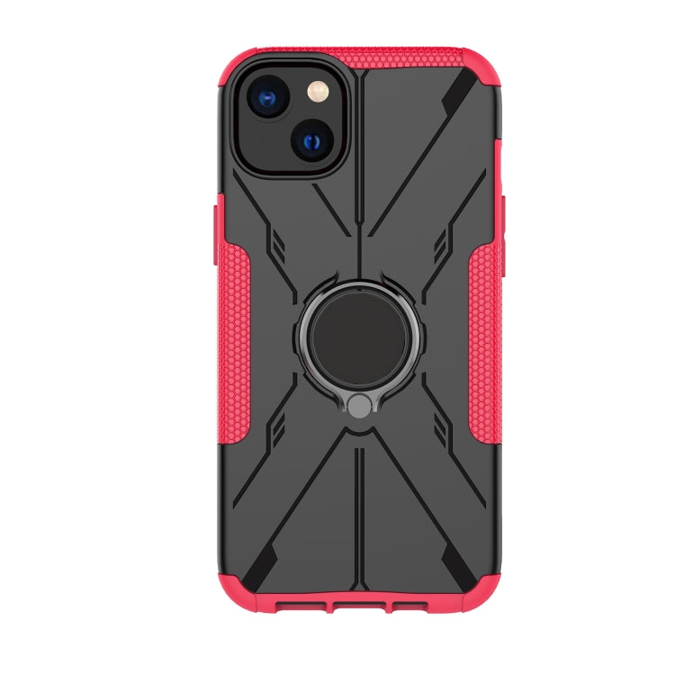 For iPhone 14 Plus Armor Bear Shockproof PC + TPU Phone Case with Ring