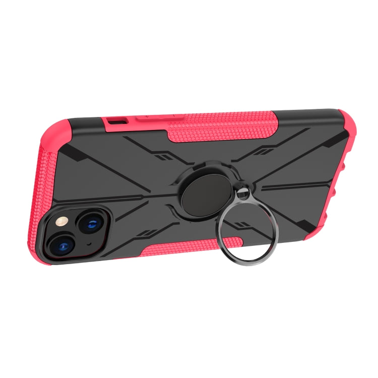 For iPhone 14 Plus Armor Bear Shockproof PC + TPU Phone Case with Ring
