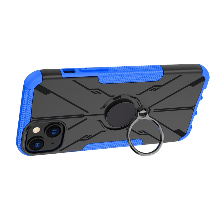 For iPhone 14 Plus Armor Bear Shockproof PC + TPU Phone Case with Ring