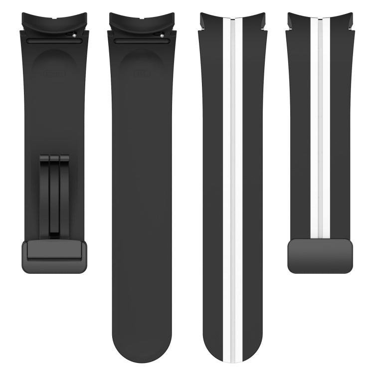 For Samsung Galaxy Watch5 Pro Two-color Stripe Silicone Watch Band