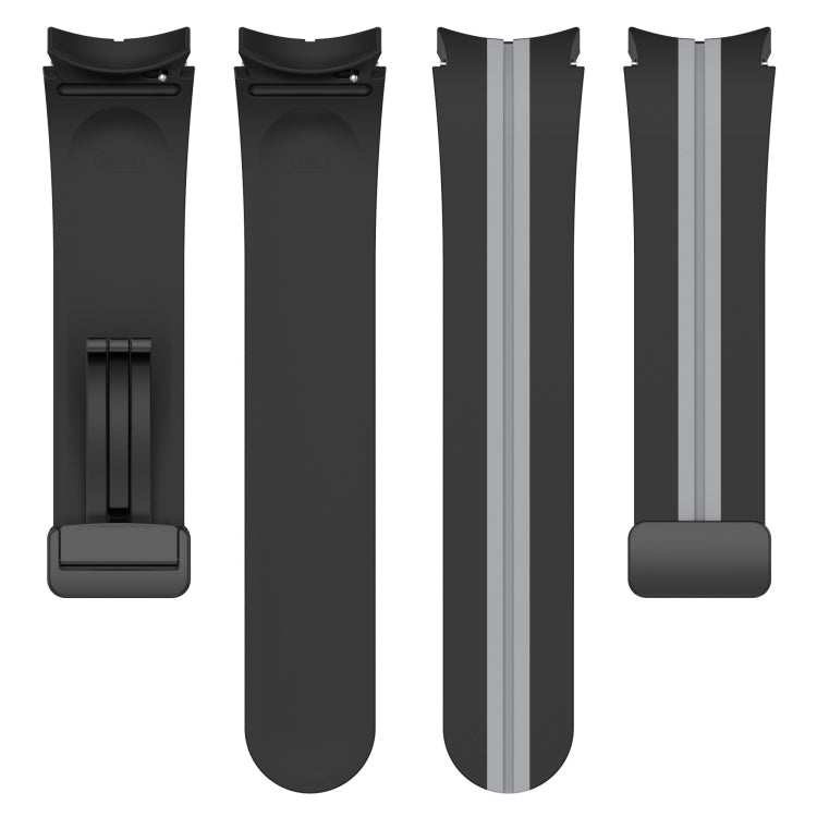 For Samsung Galaxy Watch5 Pro Two-color Stripe Silicone Watch Band