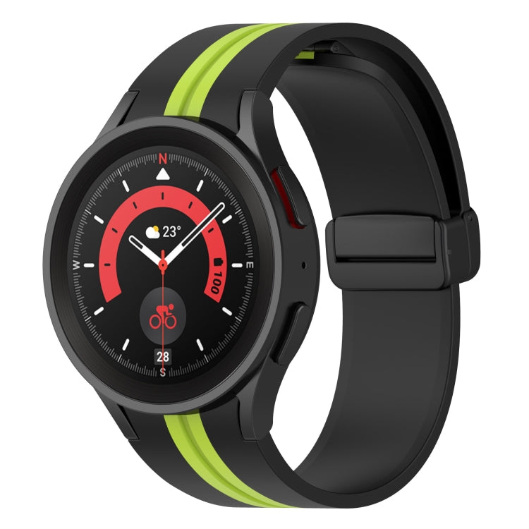 For Samsung Galaxy Watch5 Pro Two-color Stripe Silicone Watch Band