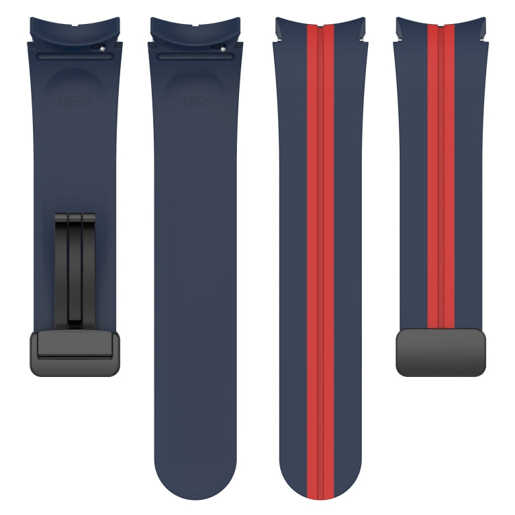 For Samsung Galaxy Watch5 Pro Two-color Stripe Silicone Watch Band