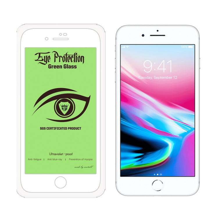 For iPhone 7 Plus / 8 Plus MIETUBL 9H Hardness Eye-caring Anti-glare Green Light Tempered Glass Film