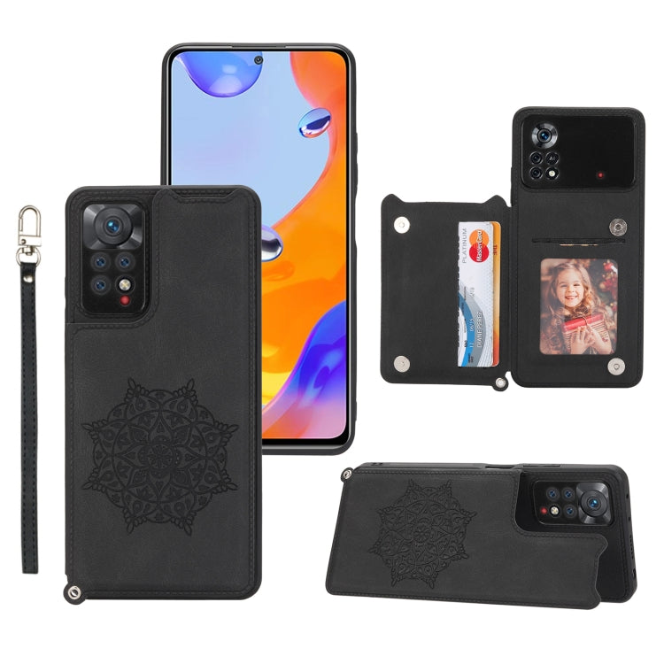 For Xiaomi Redmi Note 11S Mandala Embossed Phone Case with Holder