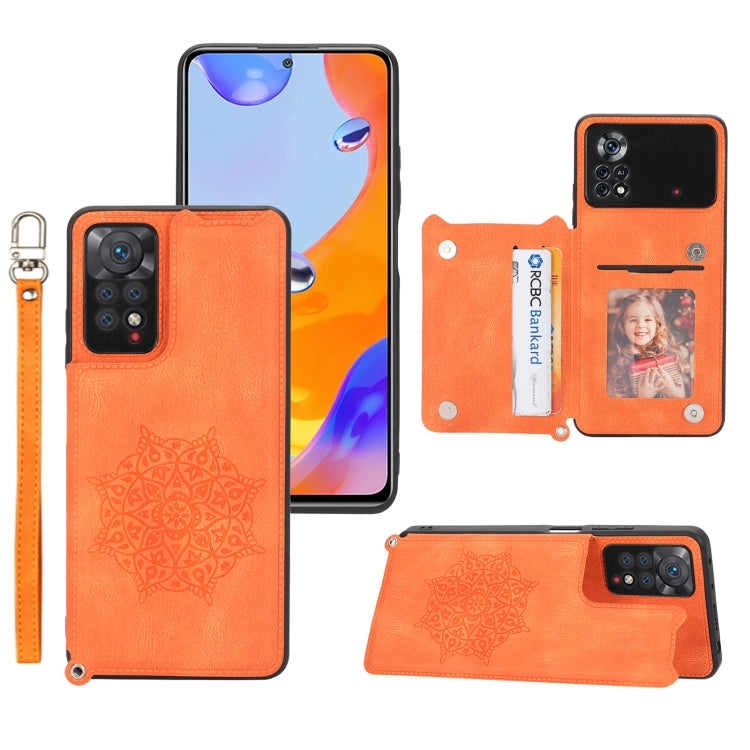 For Xiaomi Redmi Note 11S Mandala Embossed Phone Case with Holder